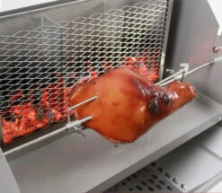 Thüros Holzkohlegrill T3 / Edelstahl Säulengrill 42x42 Cm Inkl. Windansteckblech Und Kohleschacht -Küchengrill Rabatt 22390 Thueros Kohleschacht fuer Seitenhitze