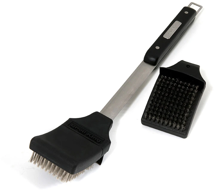 Broil King Grillbürste 47cm Edelstahlborsten Mit Spritzschutz + Ersatzkopf 4 Broil King Grillbürste 47cm Edelstahlborsten Mit Spritzschutz + Ersatzkopf – Bild 2