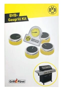Grillfürst G591E Borussia Dortmund Edition 5-Brenner Einbaugrill Mit Heckbrenner Und Edelstahl Rosten -Küchengrill Rabatt BVB Gasgrill Kit 3