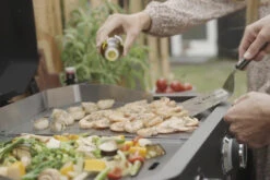 COZZE Plancha 600 / Plancha Grill Mit 2 Gusseisen Grillplatten -Küchengrill Rabatt COZZE Plancha 600 Lifestyle Grillgut