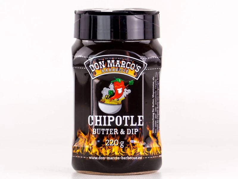 Don Marcos Chipotle Butter & Dip BBQ Rub 220g Dose 3 Don Marcos Chipotle Butter & Dip BBQ Rub 220g Dose