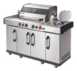 Enders Gasgrill Kansas II Pro 4 SIK Profi Turbo -Küchengrill Rabatt Enders Gasgrill Kansas II Pro 4 SIK Profi Turbo Seitenkocher