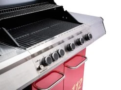 Grillfürst G510G 5-Brenner Gasgrill Mit Hochtemperaturbrenner Und Gusseisen Rosten - Feuerwehr Edition -Küchengrill Rabatt G510G FW Feuerwehrgrill Foto freigestellt 19