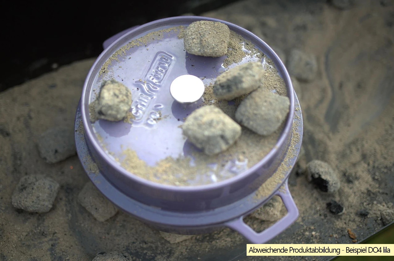 Grillfürst Emaillierter Dutch Oven Ohne Füsse DO4 - Orange 7 Grillfürst Emaillierter Dutch Oven Ohne Füsse DO4 - Orange – Bild 5