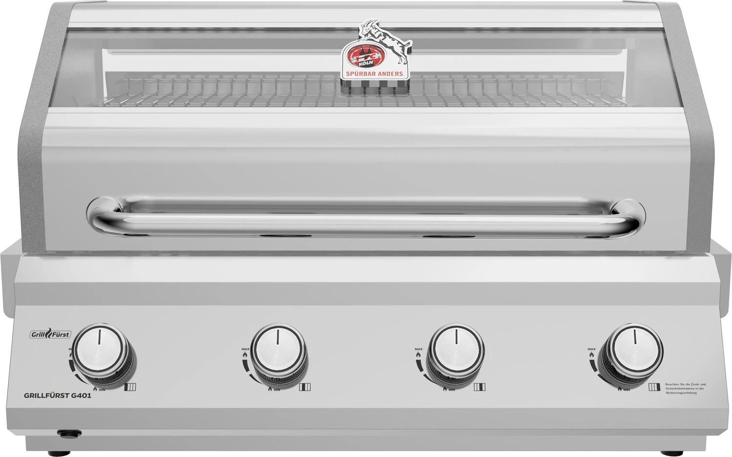 Grillfürst G401G 4-Brenner Einbaugrill - 1. FC Köln Edition - Gusseisenroste 3 Grillfürst G401G 4-Brenner Einbaugrill - 1. FC Köln Edition - Gusseisenroste