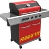 Grillfürst G510G 5-Brenner Gasgrill Mit Hochtemperaturbrenner Und Gusseisen Rosten - Feuerwehr Edition -Küchengrill Rabatt Grillfuerst G510 Feuerwehr Edition schraeg