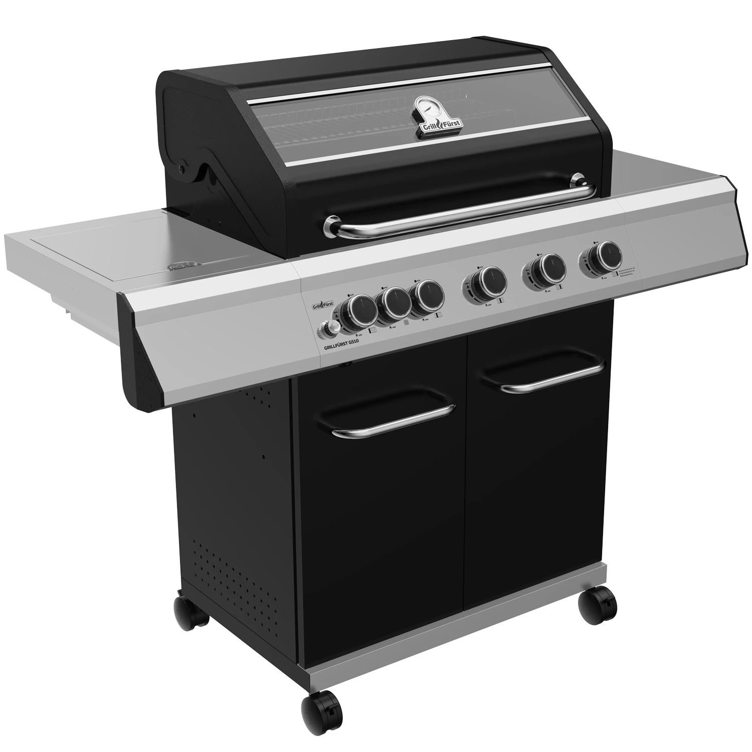 Grillfürst G510E 5-Brenner Gasgrill Mit Hochtemperaturbrenner Und Edelstahl Rosten - X-DEAL Inkl. Zubehörpaket 4 Grillfürst G510E 5-Brenner Gasgrill Mit Hochtemperaturbrenner Und Edelstahl Rosten - X-DEAL Inkl. Zubehörpaket – Bild 2