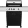 Grillfürst S330G 3-Brenner Gasgrill Mit Seitenkocher Und Gusseisen Rosten Inkl. Abdeckhaube -Küchengrill Rabatt Grillfuerst S 330 Gasgrill Seitenkocher Gussroste front