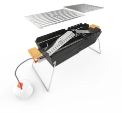 Knister Gasgrill - Ausziehbarer Kompaktgrill -Küchengrill Rabatt Knister Gasgril Aufbau Bauteile