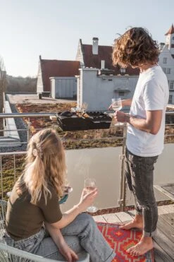 Knister Gasgrill - Ausziehbarer Kompaktgrill -Küchengrill Rabatt Knister Gasgrill Balkongrillen