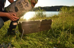 Knister Grill Original - Ausziehbarer Holzkohle Kompaktgrill -Küchengrill Rabatt Knister Grill Holzkohle befuellen