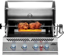 Napoleon 700-Series 32" BIG32 Edelstahl Einbaugrill Inkl. Drehspieß - Modell 2023 -Küchengrill Rabatt Napoleon Einbaugrill BIG32 Rotisserie Backburner