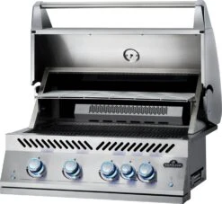 Napoleon 700-Series 32" BIG32 Edelstahl Einbaugrill Inkl. Drehspieß - Modell 2023 -Küchengrill Rabatt Napoleon Einbaugrill BIG32 Warmhalterost vorne