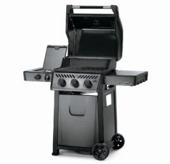Napoleon Freestyle 365 Gasgrill, Graphit - Mit Seitenbrenner - Modell 2023 - X-DEAL Inkl. Abdeckhaube Und Gussplatte -Küchengrill Rabatt Napoleon Freestyle 365 SB Seitenkocher offen 1