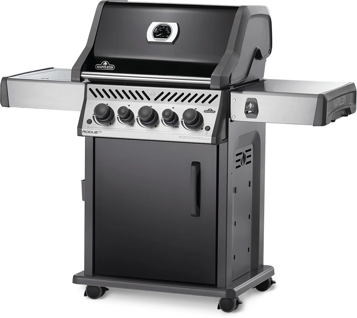 Napoleon Rogue SE 425 Gasgrill, Schwarz Mit Gussrosten, Sizzle Zone Und Heckbrenner - Hero Modell 2023 Inkl. Drehspieß 3 Napoleon Rogue SE 425 Gasgrill, Schwarz Mit Gussrosten, Sizzle Zone Und Heckbrenner - Hero Modell 2023 Inkl. Drehspieß