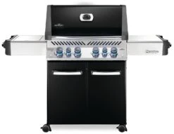 Napoleon Prestige 500 Gasgrill, Schwarz - Mit Safety Glow - X-DEAL Inkl. Grillthermometer, Schneidebrett Und Windschild Für SIZZLE ZONE