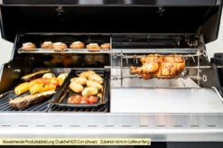 Outdoorchef Dualchef S 425 G Edelstahl Gasgrill Mit Seitenkocher + BLAZING ZONE Infrarotbrenner -Küchengrill Rabatt Outdoorchef Dualchef S 425 G Zone Divider Drehspiess