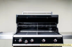 Outdoorchef Dualchef S 425 G Edelstahl Gasgrill Mit Seitenkocher + BLAZING ZONE Infrarotbrenner -Küchengrill Rabatt Outdoorchef Dualchef S 425 G geteilter Garraum