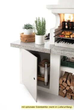 Palazzetti Grillkamin Glasgow 3 Inkl. Montagematerial -Küchengrill Rabatt Palazzetti Grillkamin Glasgow mit Tuer