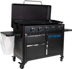 Pit Boss Planchagrill Ultimate Plancha 5-Brenner - Grillstation -Küchengrill Rabatt Pit Boss Planchagrill Ultimate 5 Brenner Deckel offen