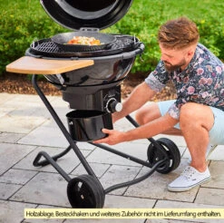 Rösle Holzkohlegrill Kugelgrill No.1 F60 Air Nero Jubiläumsmodell -Küchengrill Rabatt Roesle No1 Holzkohle Kugelgrill AIR F60 Nero Ascheschale