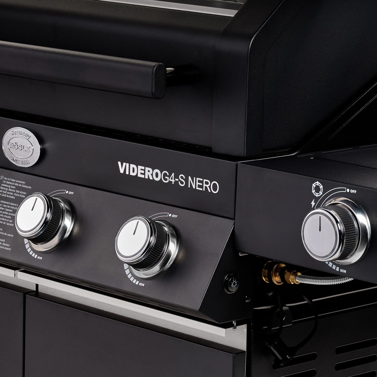 Rösle Gasgrill BBQ-Station Videro G4-S Vario+ Nero Schwarz - Modell 2023 - SMART Deal Inkl. Grillfürst Grill Control + Abdeckhaube Und Grillplatte 11 Rösle Gasgrill BBQ-Station Videro G4-S Vario+ Nero Schwarz - Modell 2023 - SMART Deal Inkl. Grillfürst Grill Control + Abdeckhaube Und Grillplatte – Bild 9