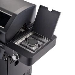 Rösle Gasgrill Videro G4-S Vario+ Nero Schwarz - Modell 2023 - X-DEAL Inkl. Abdeckhaube -Küchengrill Rabatt Roesle Videro G4 S Vario NERO matt schwarz Seitenkocher