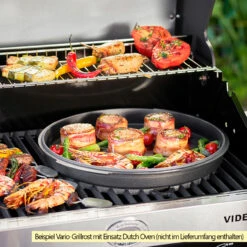Rösle Gasgrill Videro G4-S VARIO+ Schwarz - Modell 2023 Inkl. Abdeckhaube -Küchengrill Rabatt Roesle Videro Gasgrill Vario Grillrost Mood