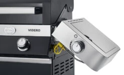 Rösle Gasgrill Videro G4-S VARIO+ Schwarz - Modell 2023 Inkl. Abdeckhaube -Küchengrill Rabatt Roesle Videro schwarz klappbare Seitenteile Seitenkocher