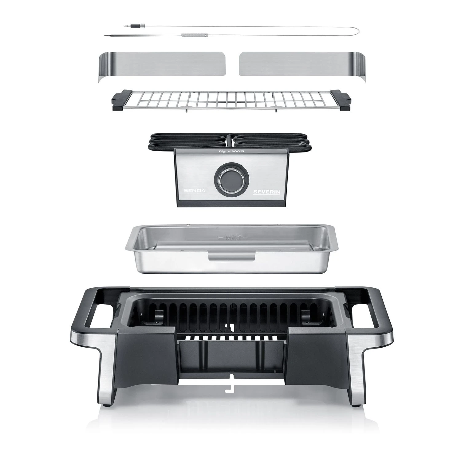 Severin Elektro Tischgrill SENOA Digital Boost - Boost Zone 500°C - 3.000 W 16 Severin Elektro Tischgrill SENOA Digital Boost - Boost Zone 500°C - 3.000 W – Bild 14