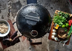 The Bastard Keramikgrill Classic Medium - Complete - Schwarz Glänzend - Modell 2023 -Küchengrill Rabatt The Bastard Classic Medium Kamado Grill schwarz