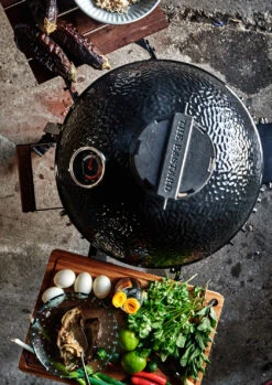 The Bastard Keramikgrill Classic Medium - Complete - Schwarz Glänzend - Modell 2023 -Küchengrill Rabatt The Bastard Classic Medium Keramikgrill Seitenablagen