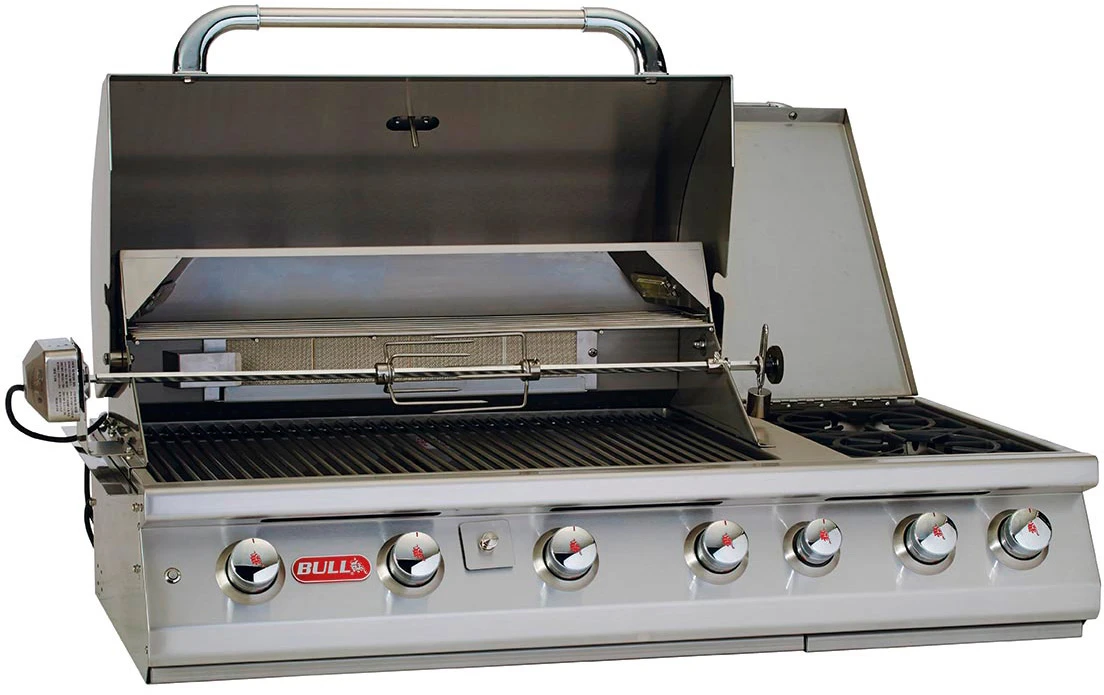 BULL 7 Burner Premium Gasgrill - Einbaugrill Mit Infrarot Mit Backburner, Seitenkocher Und Rotisserie 3 BULL 7 Burner Premium Gasgrill - Einbaugrill Mit Infrarot Mit Backburner, Seitenkocher Und Rotisserie