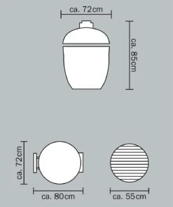 Monolith Grill LeChef Red Ohne Gestell Und Seitentische MG23RNC - Set -Küchengrill Rabatt monolith lechef abmessungen korpus 201030