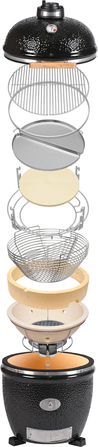 Monolith Grill CLASSIC BBQ GURU - PRO-Serie 1.0 Schwarz - MIT Gestell Und Seitentischen 5 Monolith Grill CLASSIC BBQ GURU - PRO-Serie 1.0 Schwarz - MIT Gestell Und Seitentischen – Bild 3