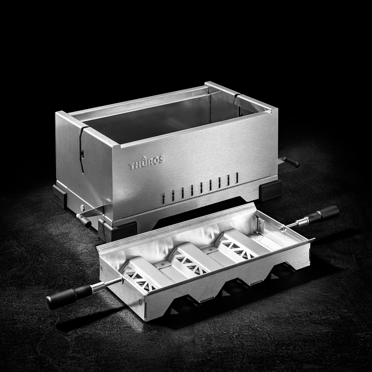 Thüros PRO1 - Modularer Holzkohle Tischgrill Mit Edelstahlrost 4 Thüros PRO1 - Modularer Holzkohle Tischgrill Mit Edelstahlrost – Bild 2